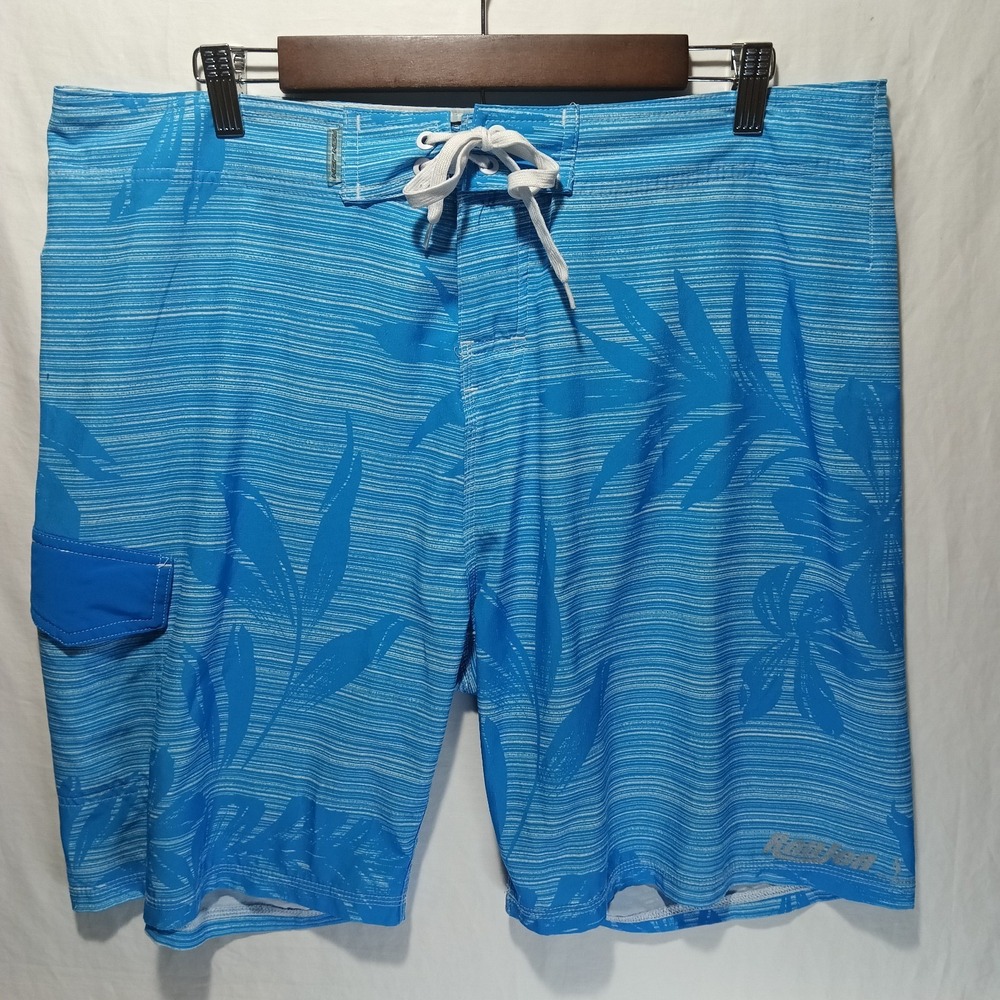 Ron Jon Surf Shop Shorts Mens 36 Blue‎ Floral Boardshorts Swim Outdoors Casual